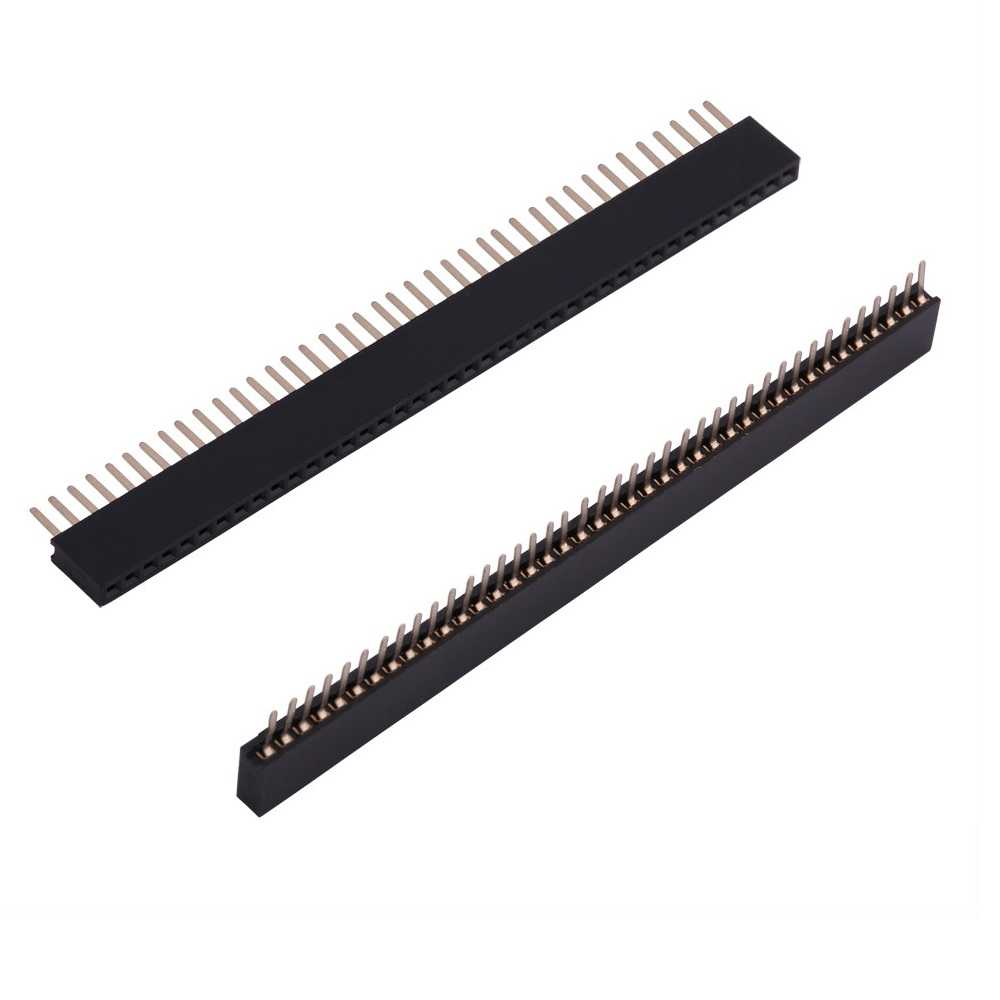 1.27mm 1×40 Pin Female Single Row Header Strip (Pack of 3)