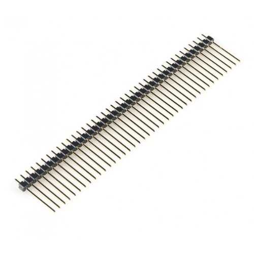 2.54mm 1×40 Pin Male Single Row Straight Long Header Strip (Pack of 3)