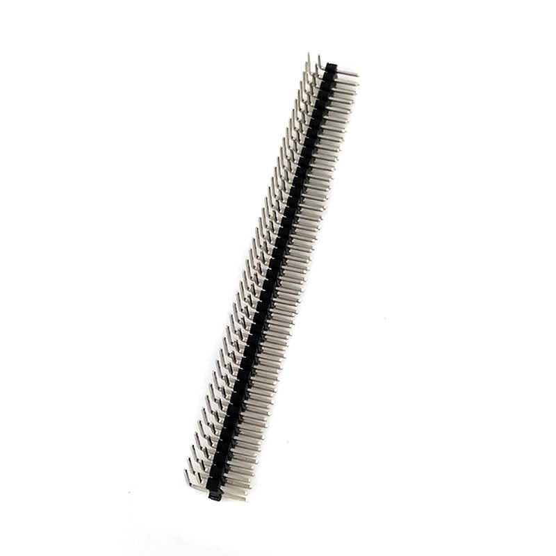 2.54mm 2×40 Double Row Right Angle Male Header Strip (Pack of 5)