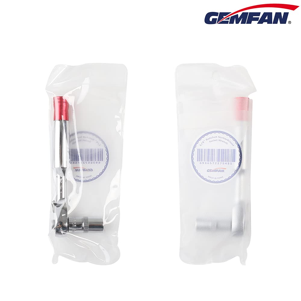 Gemfan 1/4" 8MM Ratchet Screwdriver Socket Wrench - Removable Tool for Brushless Motor Propeller, RC-Drone FPV Racing Parts & Accessories