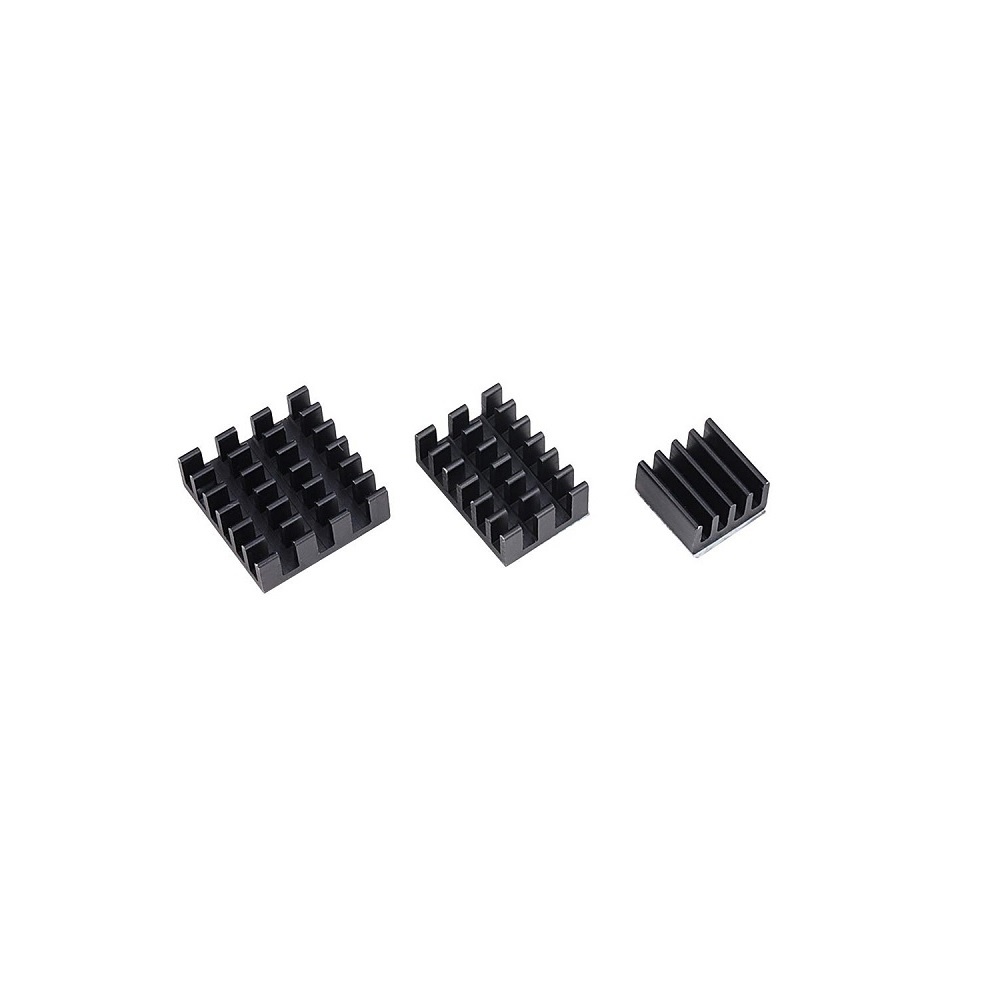 Official Raspberry Pi Black 3 in 1 Heat Sink Set Aluminum for Pi 4B