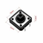 12x12x7.3mm Tactile Push Button Switch-10Pcs. 3 RoboNepal Buy in Nepal 12X12X7.3Mm Tactile Push Button Switch RoboNepal.com Nepal Buy in Nepal