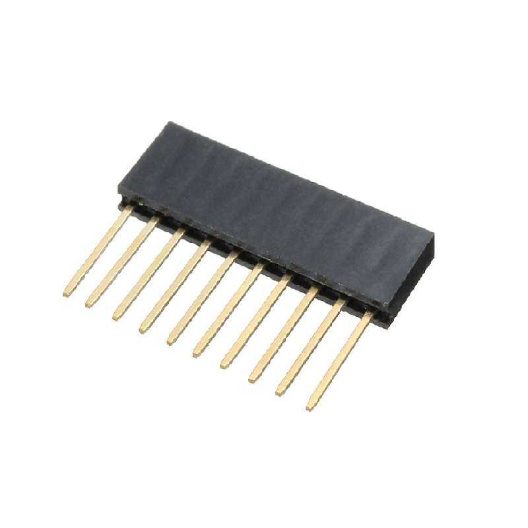 10 Pin Female 11mm tall stackable Header Connector – 5pcs.