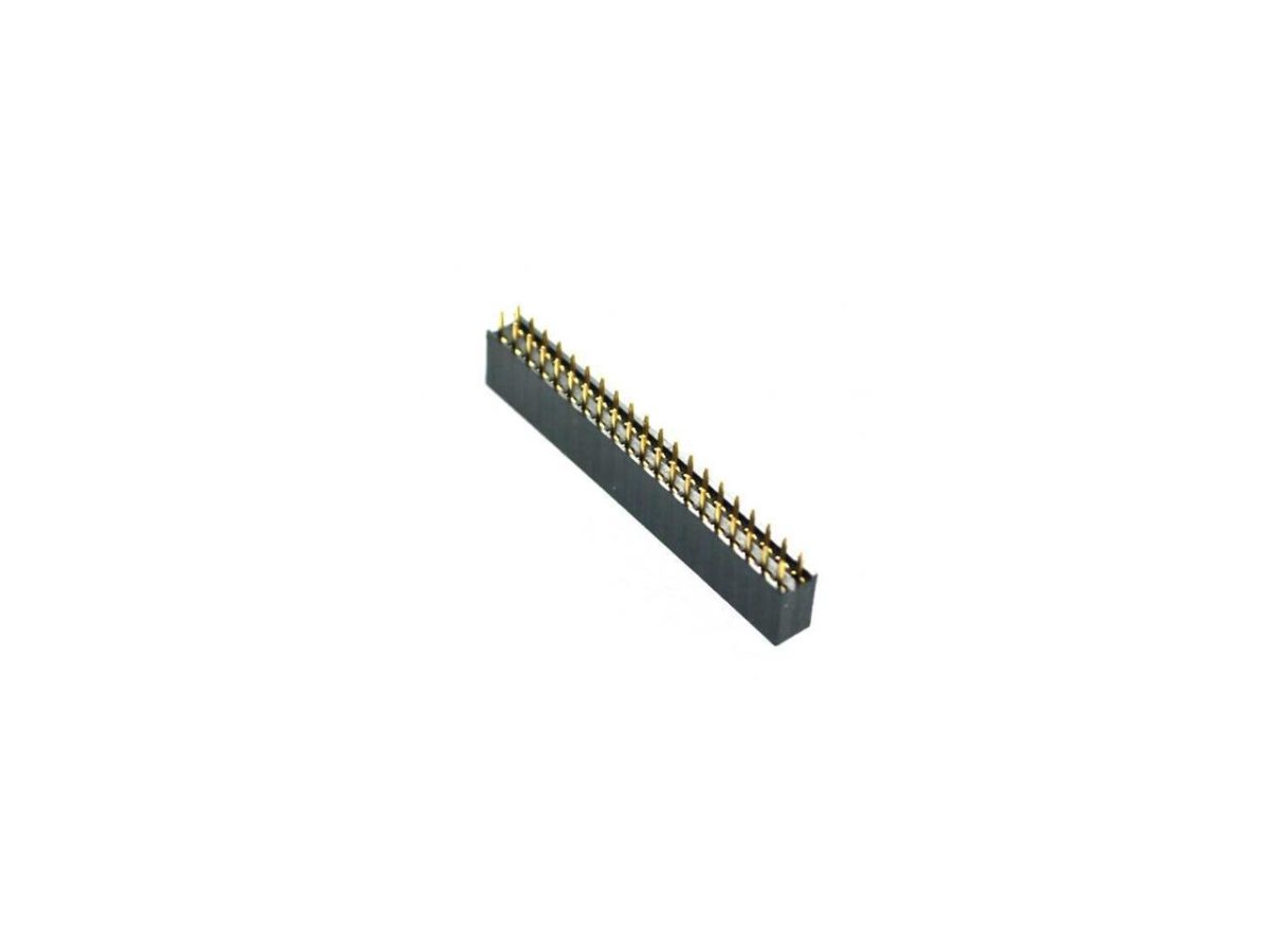 2.54mm 2×20 Pin Female Double Row Header Strip (Pack of 5)