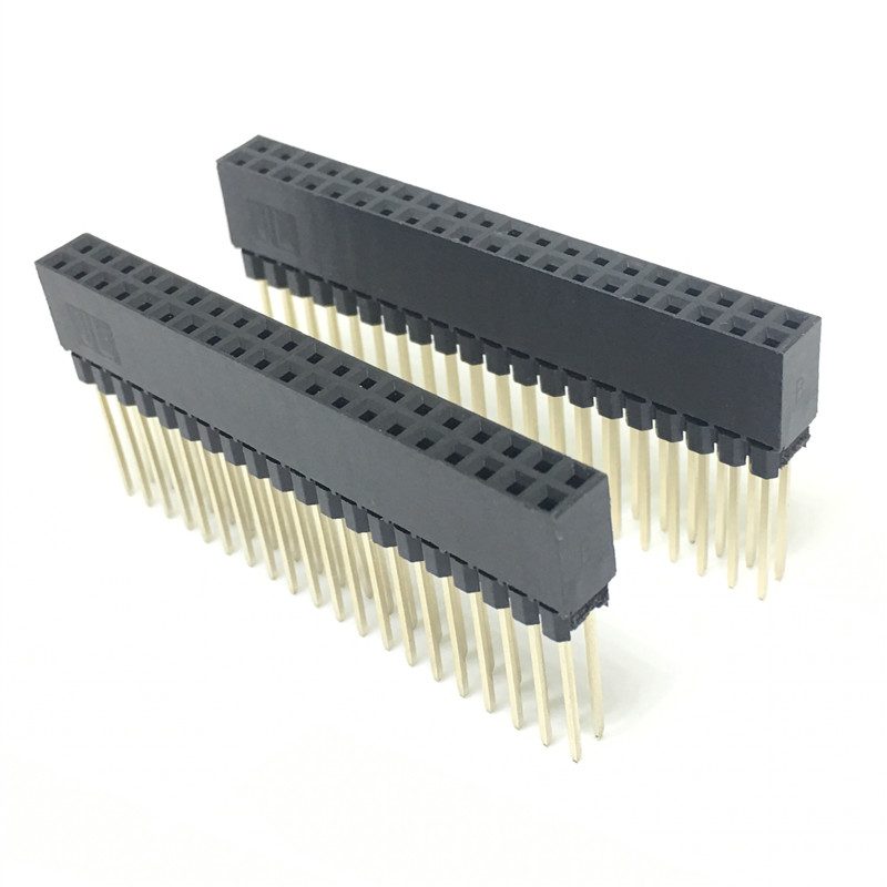 2.54MM 2×20 Pin Female Double Row Straight Long Header Strip