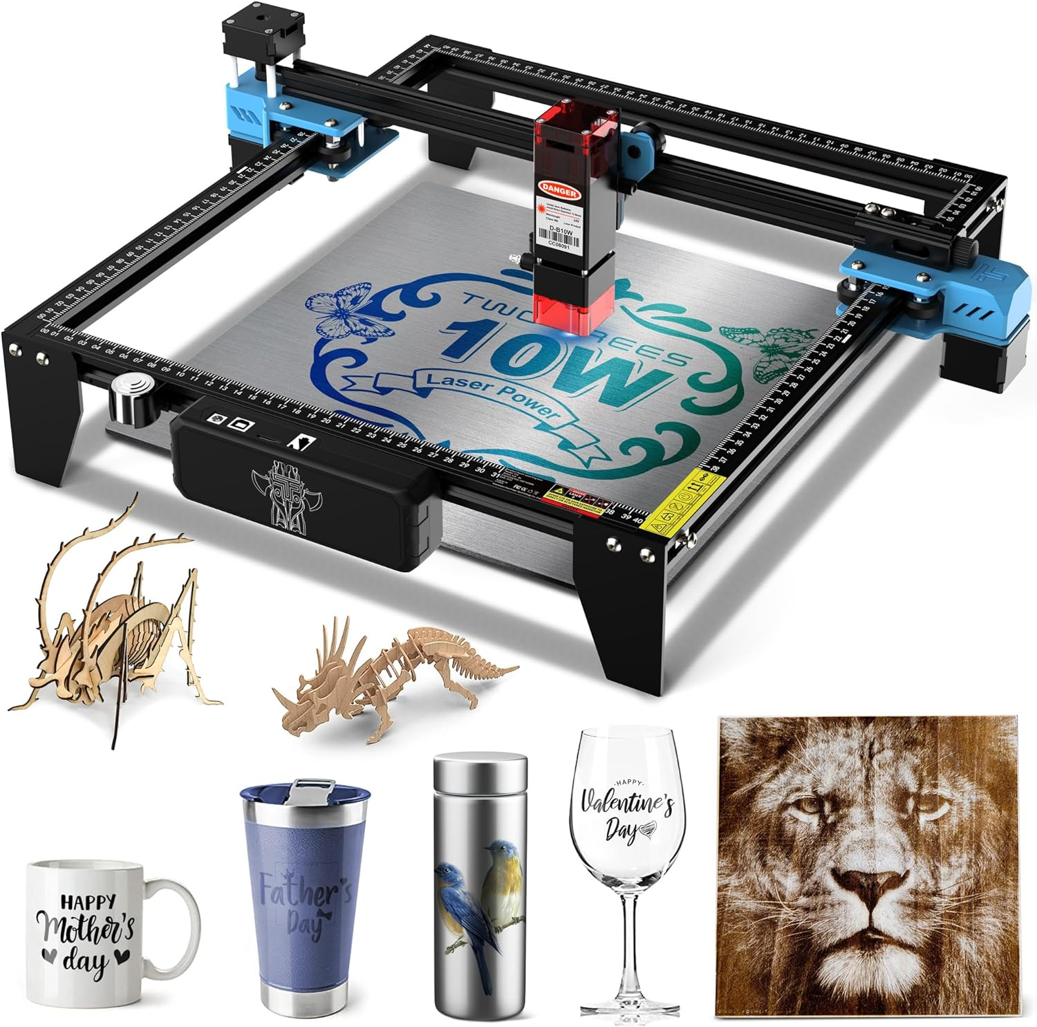 TwoTree TTS 10 PRO Laser Engraver 10W Cutter, Acrylic Plywood Metal Aluminum,
