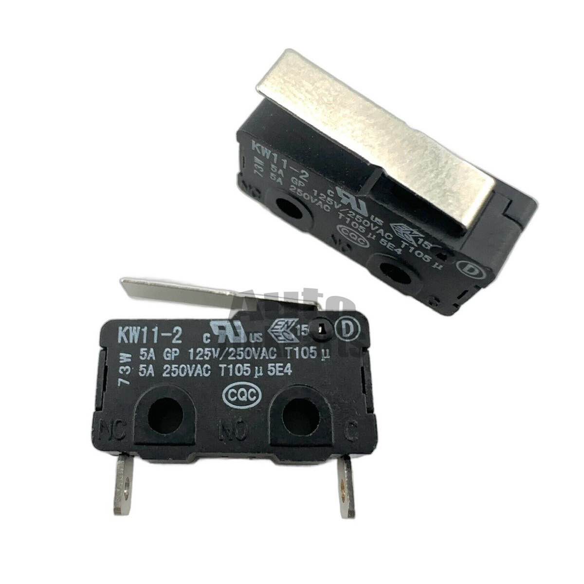 4 Pcs KW11-2 Limit Switch Straight Hinge Lever Control Mini Micro Switch Black AC 125/250 V