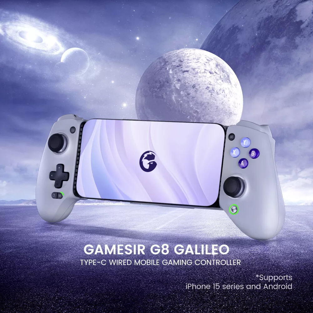 GameSir G8 Galileo Type-C Mobile Gaming Controller for Android & iPhone 15 Series (USB-C), Plug and Play Gamepad with Hall Effect Joysticks/Hall Trigger, 3.5mm Audio Jack