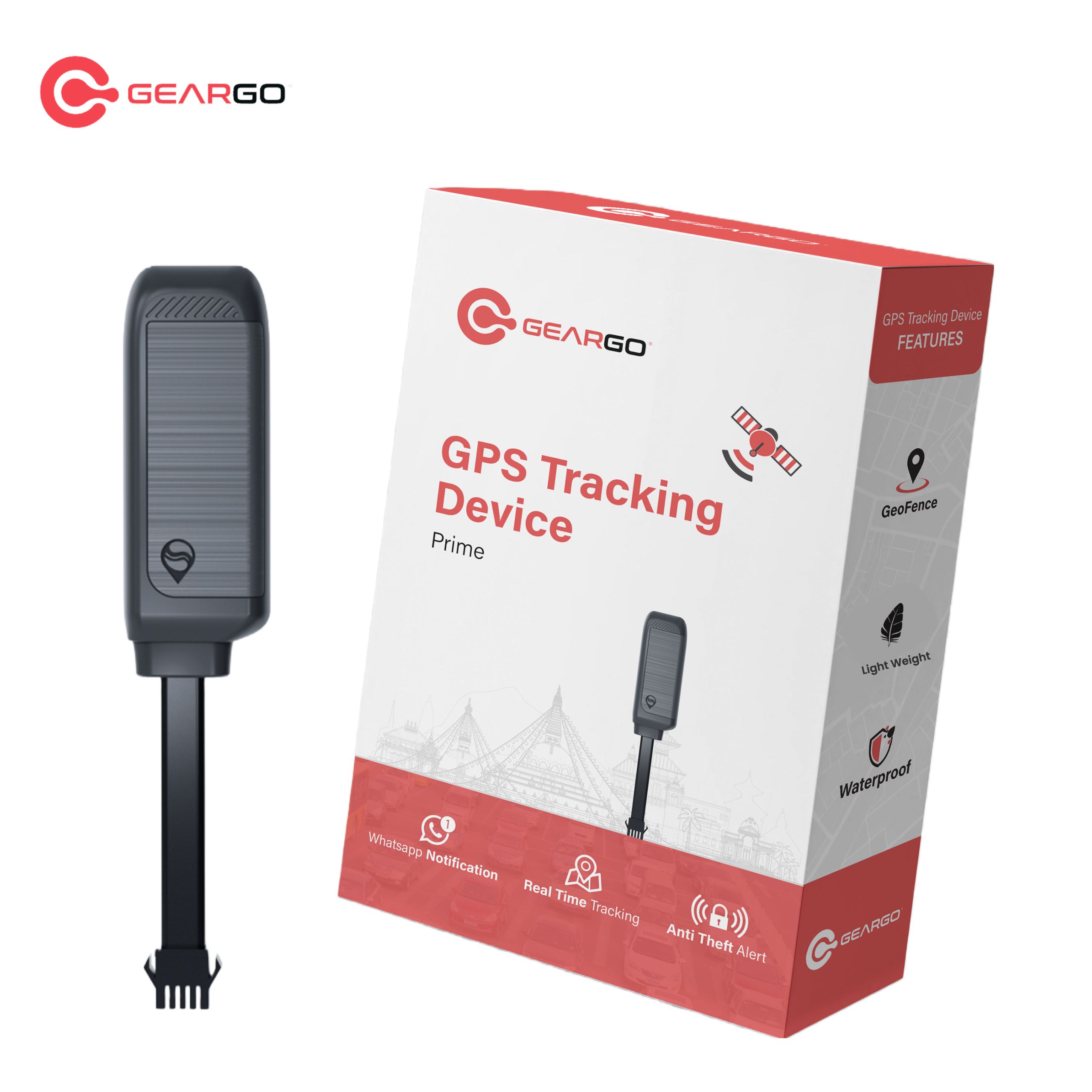 GearGO Prime Real Time Gps Tracker with Inbuilt Battery and Theft Protection