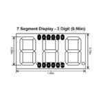 0.56 inch Red 3 Digit 7 Segment LED Display CC 12pin (Pack of 2) 4 RoboNepal Buy in Nepal 0.56 Inch Red 3 Digit 7 Segment Led Display Cc 12Pin RoboNepal.com Nepal Buy in Nepal