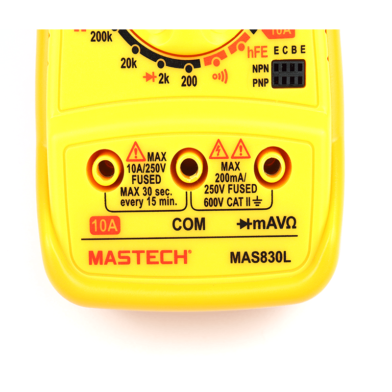 Original Mastech MAS830L Digital Multimeter – Multimeter with Probes ...