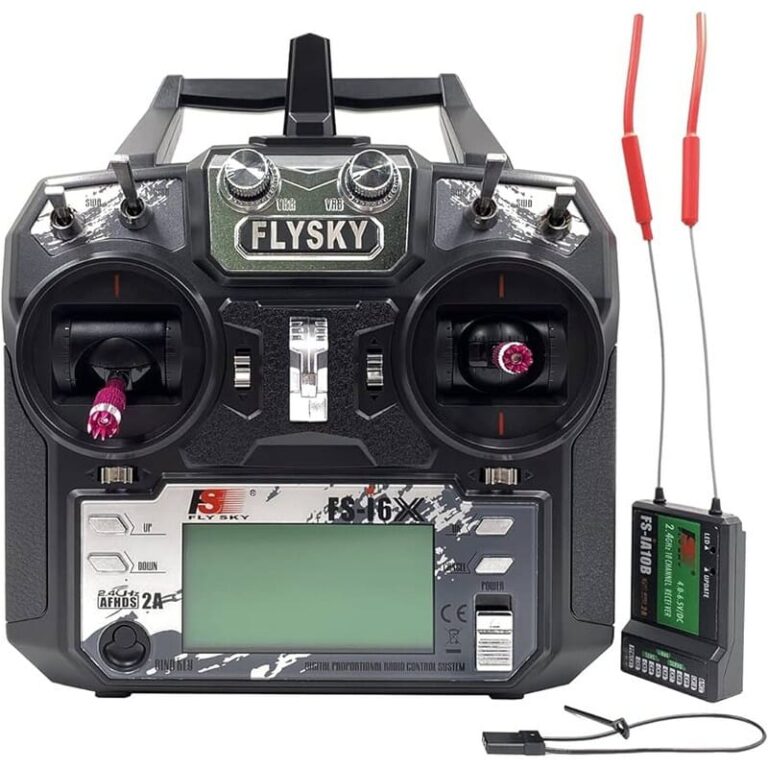 Flysky FS-i6X 10CH Radio Transmitter + Flysky ia10B RC Receiver - Robo ...